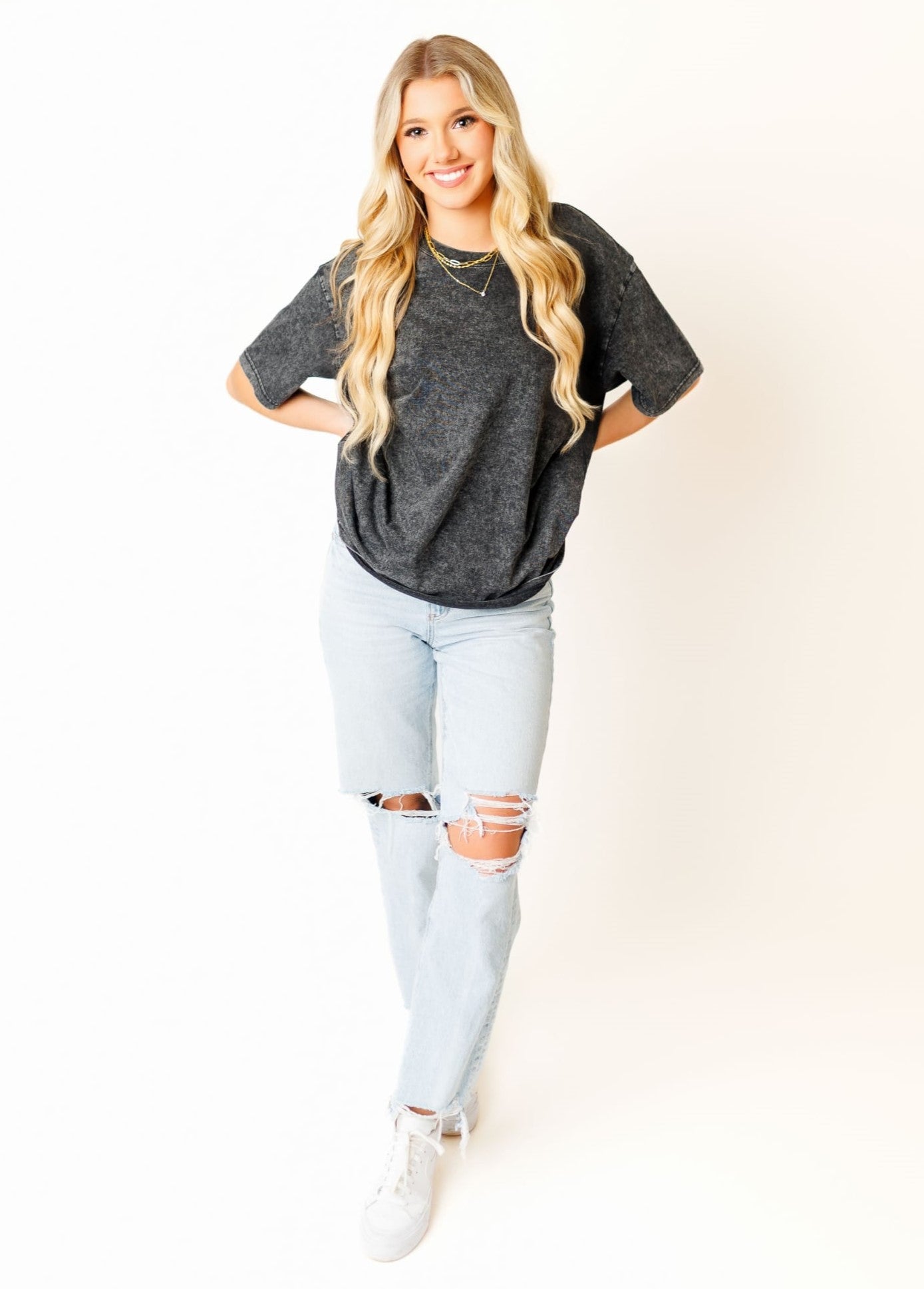 Oversized Acid Washed Vintage Heavyweight Cotton Sunset Apparel T-Shirt