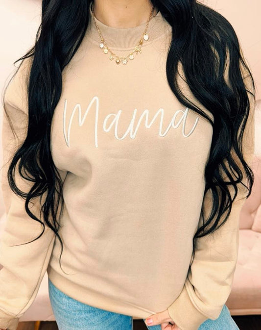 Embroidered Mama Women's Sweatshirt